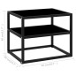 322852 vidaXL Console Table Black 50x40x40 cm Tempered Glass 322852 vidaXL Console Table Black 50x40x40 cm Tempered Glass