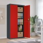 vidaXL Armadio Classificatore Antracite e Rosso 90x40x180cm in Acciaio vidaXL Armadio Classificatore Antracite e Rosso 90x40x180cm in Acciaio