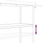 vidaXL Armadio Classificatore Antracite e Rosso 90x40x180cm in Acciaio vidaXL Armadio Classificatore Antracite e Rosso 90x40x180cm in Acciaio
