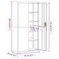 vidaXL Armadio Classificatore Antracite e Rosso 90x40x180cm in Acciaio vidaXL Armadio Classificatore Antracite e Rosso 90x40x180cm in Acciaio