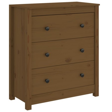 Credenza Miele 70x35x80 cm in Legno Massello di Pino