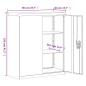 vidaXL Armadio Classificatore Antracite 90x40x105 cm in Acciaio