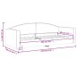 vidaXL Letto da Giorno Grigio Scuro 80x200 cm in Tessuto vidaXL Letto da Giorno Grigio Scuro 80x200 cm in Tessuto