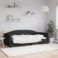 vidaXL Letto da Giorno Nero 90x200 cm in Tessuto vidaXL Letto da Giorno Nero 90x200 cm in Tessuto