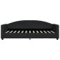 vidaXL Letto da Giorno Nero 90x200 cm in Tessuto vidaXL Letto da Giorno Nero 90x200 cm in Tessuto