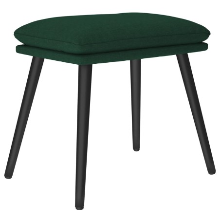vidaXL Poggiapiedi Verde Scuro 45x29,5x35 cm in Tessuto