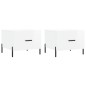 vidaXL Tavolini Salotto 2pz Bianco Lucido 50x50x40cm Legno Multistrato