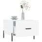 vidaXL Tavolini Salotto 2pz Bianco Lucido 50x50x40cm Legno Multistrato
