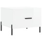 vidaXL Tavolini Salotto 2pz Bianco Lucido 50x50x40cm Legno Multistrato