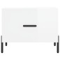 vidaXL Tavolini Salotto 2pz Bianco Lucido 50x50x40cm Legno Multistrato