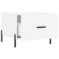 vidaXL Tavolini Salotto 2pz Bianco Lucido 50x50x40cm Legno Multistrato