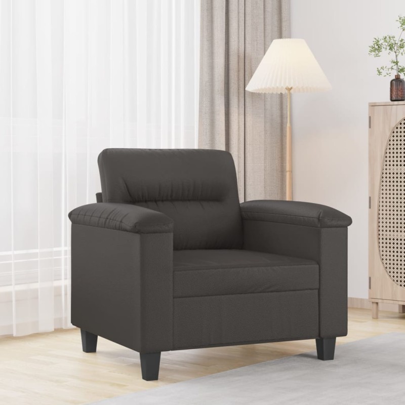 vidaXL Poltrona Grigia 60 cm in Similpelle