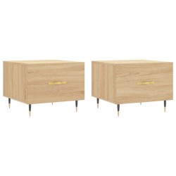 vidaXL Tavolini Salotto 2pz Rovere Sonoma 50x50x40cm Legno Multistrato