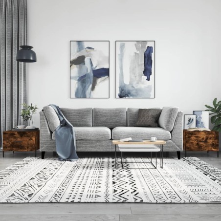 vidaXL Tavolini Salotto 2 pz Rovere Fumo 50x50x40cm Legno Multistrato