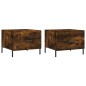 vidaXL Tavolini Salotto 2 pz Rovere Fumo 50x50x40cm Legno Multistrato