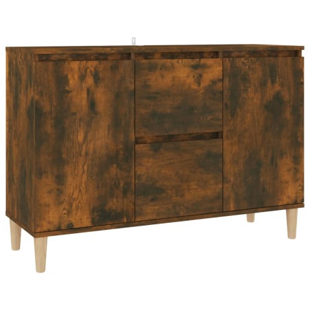 Credenza Rovere Fumo 103,5x35x70 cm in Legno Multistrato