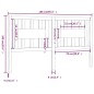 vidaXL Testiera per Letto 166x4x100 cm in Legno Massello di Pino vidaXL Testiera per Letto 166x4x100 cm in Legno Massello di Pino