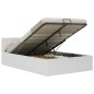 vidaXL Giroletto con Contenitore Idraulico Bianco Similpelle 120x200cm vidaXL Giroletto con Contenitore Idraulico Bianco Similpelle 120x200cm