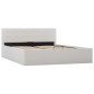 vidaXL Giroletto con Contenitore Idraulico Bianco Similpelle 140x200cm vidaXL Giroletto con Contenitore Idraulico Bianco Similpelle 140x200cm