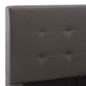 vidaXL Giroletto con Contenitore Idraulico Grigio Similpelle 90x200cm vidaXL Giroletto con Contenitore Idraulico Grigio Similpelle 90x200cm