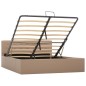 vidaXL Giroletto Idraulico Contenitore Cappuccino Similpelle 140x200cm vidaXL Giroletto Idraulico Contenitore Cappuccino Similpelle 140x200cm