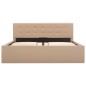 vidaXL Giroletto Idraulico Contenitore Cappuccino Similpelle 140x200cm vidaXL Giroletto Idraulico Contenitore Cappuccino Similpelle 140x200cm