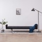 vidaXL Divano Letto con Braccioli Nero in Poliestere vidaXL Divano Letto con Braccioli Nero in Poliestere