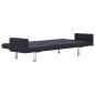 vidaXL Divano Letto con Braccioli Nero in Poliestere vidaXL Divano Letto con Braccioli Nero in Poliestere