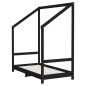 vidaXL Giroletto per Bambini Nero 70x140 cm in Legno Massello di Pino vidaXL Giroletto per Bambini Nero 70x140 cm in Legno Massello di Pino