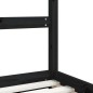 vidaXL Giroletto per Bambini Nero 70x140 cm in Legno Massello di Pino vidaXL Giroletto per Bambini Nero 70x140 cm in Legno Massello di Pino