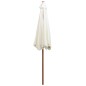 Ombrellone 270x270 cm Palo in Legno Bianco Crema Ombrellone 270x270 cm Palo in Legno Bianco Crema
