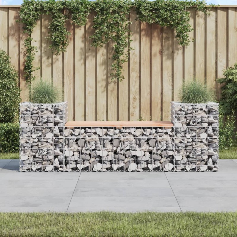 vidaXL Panca Giardino Design Gabbione 183x41x60,5 cm Massello Douglas vidaXL Panca Giardino Design Gabbione 183x41x60,5 cm Massello Douglas