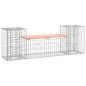 vidaXL Panca Giardino Design Gabbione 183x41x60,5 cm Massello Douglas vidaXL Panca Giardino Design Gabbione 183x41x60,5 cm Massello Douglas