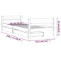 vidaXL Giroletto Bambini con Cassetti 80x200 cm Legno Massello di Pino vidaXL Giroletto Bambini con Cassetti 80x200 cm Legno Massello di Pino