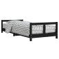 vidaXL Giroletto per Bambini Nero 80x200 cm in Legno Massello di Pino vidaXL Giroletto per Bambini Nero 80x200 cm in Legno Massello di Pino