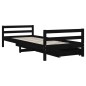 vidaXL Giroletto Bambini con Cassetti Nero 90x200cm Massello di Pino vidaXL Giroletto Bambini con Cassetti Nero 90x200cm Massello di Pino