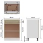 vidaXL Armadio Inferiore Cassetto Rovere Sonoma 60x46x81,5 Multistrato vidaXL Armadio Inferiore Cassetto Rovere Sonoma 60x46x81,5 Multistrato