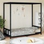 vidaXL Giroletto per Bambini Nero 90x200 cm in Legno Massello di Pino vidaXL Giroletto per Bambini Nero 90x200 cm in Legno Massello di Pino