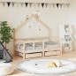 vidaXL Giroletto Bambini con Cassetti 70x140 cm Legno Massello di Pino vidaXL Giroletto Bambini con Cassetti 70x140 cm Legno Massello di Pino
