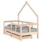 vidaXL Giroletto Bambini con Cassetti 70x140 cm Legno Massello di Pino vidaXL Giroletto Bambini con Cassetti 70x140 cm Legno Massello di Pino