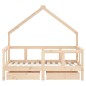 vidaXL Giroletto Bambini con Cassetti 70x140 cm Legno Massello di Pino vidaXL Giroletto Bambini con Cassetti 70x140 cm Legno Massello di Pino