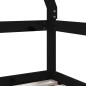 vidaXL Giroletto Bambini con Cassetti Nero 70x140cm Massello di Pino