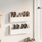vidaXL Scarpiere a Parete 2 pz Bianco 59x9x23cm Legno Massello di Pino vidaXL Scarpiere a Parete 2 pz Bianco 59x9x23cm Legno Massello di Pino