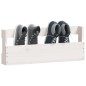 vidaXL Scarpiere a Parete 2 pz Bianco 59x9x23cm Legno Massello di Pino vidaXL Scarpiere a Parete 2 pz Bianco 59x9x23cm Legno Massello di Pino