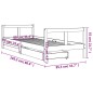 vidaXL Giroletto Bambini con Cassetti Nero 80x200cm Massello di Pino vidaXL Giroletto Bambini con Cassetti Nero 80x200cm Massello di Pino