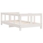 vidaXL Giroletto per Bambini Bianco 70x140cm in Legno Massello di Pino vidaXL Giroletto per Bambini Bianco 70x140cm in Legno Massello di Pino
