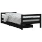 vidaXL Giroletto per Bambini con Cassetti Nero 90x190 cm Massello Pino vidaXL Giroletto per Bambini con Cassetti Nero 90x190 cm Massello Pino