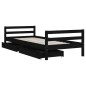 vidaXL Giroletto per Bambini con Cassetti Nero 90x190 cm Massello Pino vidaXL Giroletto per Bambini con Cassetti Nero 90x190 cm Massello Pino