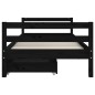 vidaXL Giroletto per Bambini con Cassetti Nero 90x190 cm Massello Pino vidaXL Giroletto per Bambini con Cassetti Nero 90x190 cm Massello Pino