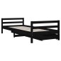 vidaXL Giroletto per Bambini con Cassetti Nero 90x190 cm Massello Pino vidaXL Giroletto per Bambini con Cassetti Nero 90x190 cm Massello Pino